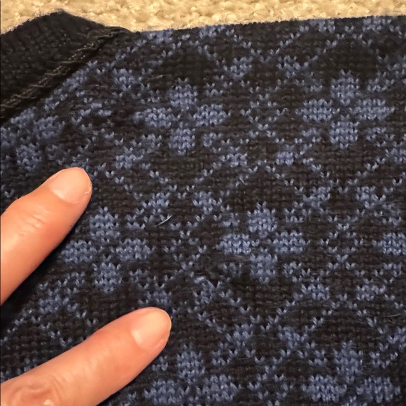 Vintage 90s Dale of Norway Wool Button Cardigan Nordic Fair Isle Velvet-M - Picture 11 of 11